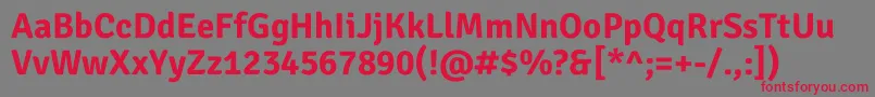 SignikaNegativeBold-Schriftart – Rote Schriften auf grauem Hintergrund