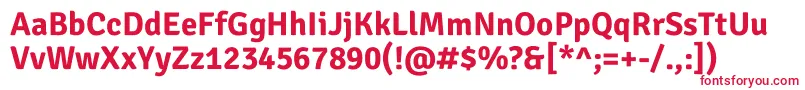 SignikaNegativeBold Font – Red Fonts on White Background