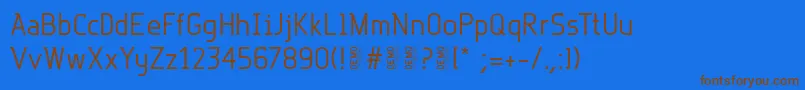 RotorDemo-fontti – ruskeat fontit sinisellä taustalla