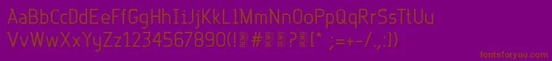 RotorDemo Font – Brown Fonts on Purple Background