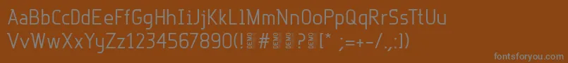 Fonte RotorDemo – fontes cinzas em um fundo marrom