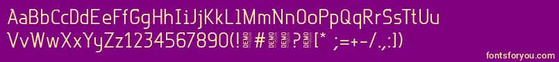 RotorDemo Font – Yellow Fonts on Purple Background