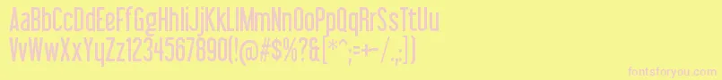 LibelsuitRegular Font – Pink Fonts on Yellow Background