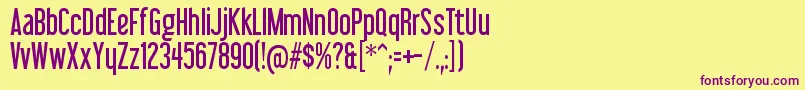 LibelsuitRegular Font – Purple Fonts on Yellow Background