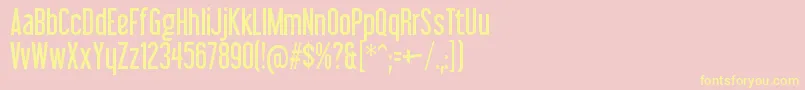 LibelsuitRegular Font – Yellow Fonts on Pink Background