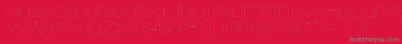 MonofredUltralight Font – Gray Fonts on Red Background