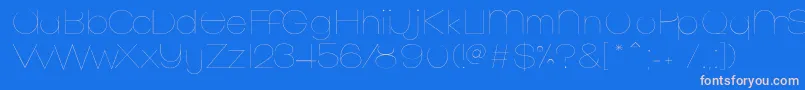 MonofredUltralight Font – Pink Fonts on Blue Background
