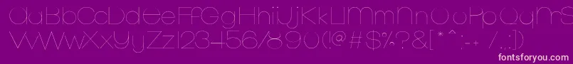 MonofredUltralight Font – Pink Fonts on Purple Background