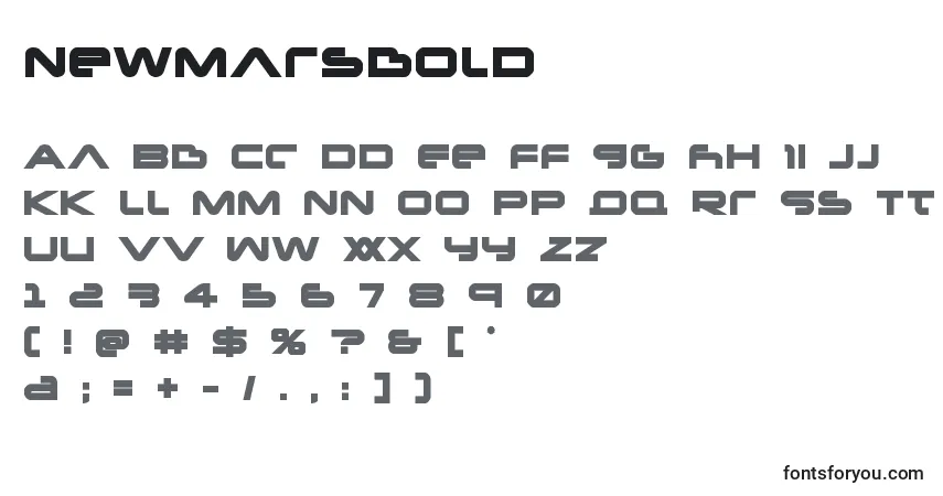 Шрифт Newmarsbold – алфавит, цифры, специальные символы