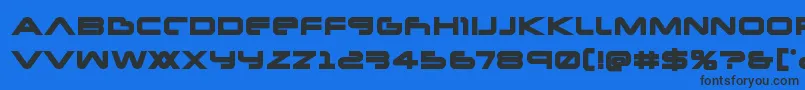 Шрифт Newmarsbold – чёрные шрифты на синем фоне