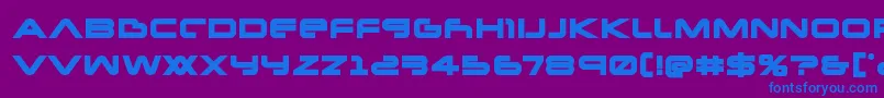 Newmarsbold Font – Blue Fonts on Purple Background