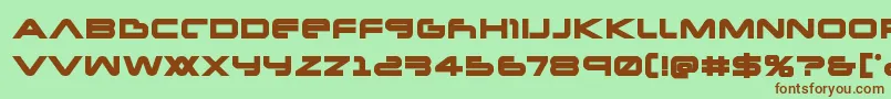 Newmarsbold Font – Brown Fonts on Green Background