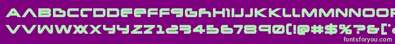 Newmarsbold Font – Green Fonts on Purple Background