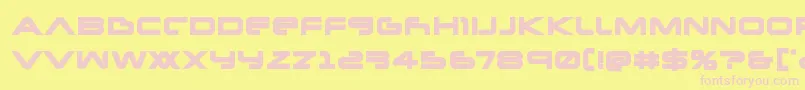 Newmarsbold Font – Pink Fonts on Yellow Background