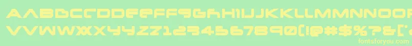 Newmarsbold-fontti – keltaiset fontit vihreällä taustalla