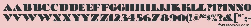 フォントBric – ピンクの背景に黒い文字