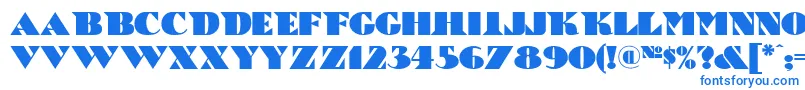 フォントBric – 白い背景に青い文字