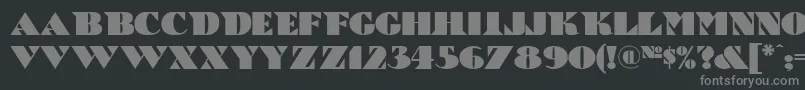 フォントBric – 黒い背景に灰色の文字