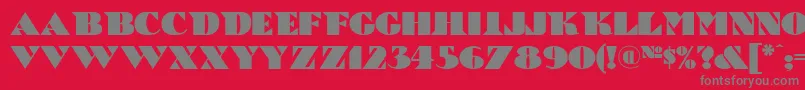 フォントBric – 赤い背景に灰色の文字