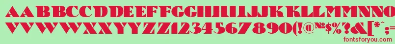 Шрифт Bric – красные шрифты на зелёном фоне