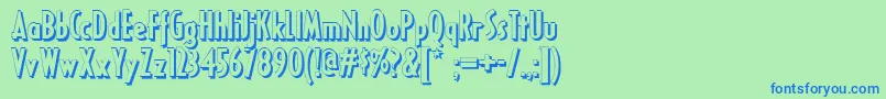 Ricks Font – Blue Fonts on Green Background
