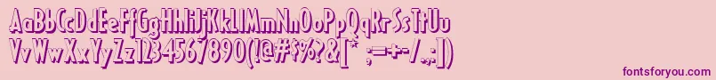 Ricks-Schriftart – Violette Schriften auf rosa Hintergrund