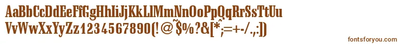 SchadowcondheavyRegularDb Font – Brown Fonts on White Background