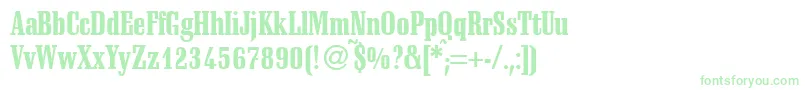 SchadowcondheavyRegularDb Font – Green Fonts on White Background