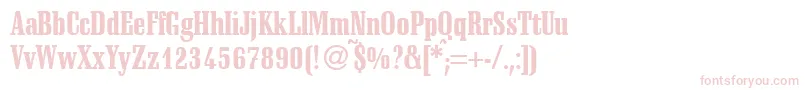 SchadowcondheavyRegularDb Font – Pink Fonts on White Background