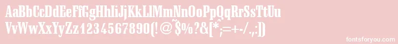 SchadowcondheavyRegularDb Font – White Fonts on Pink Background