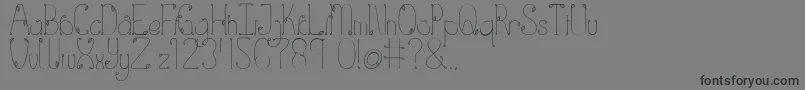フォントEden – 黒い文字の灰色の背景
