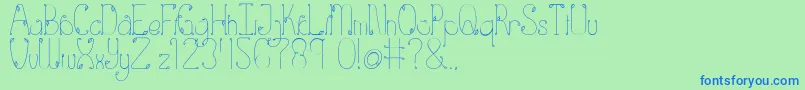 Eden Font – Blue Fonts on Green Background