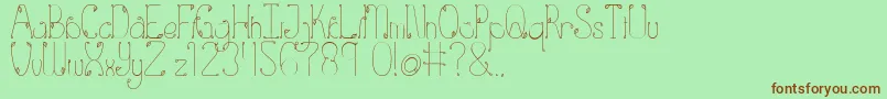 Eden Font – Brown Fonts on Green Background