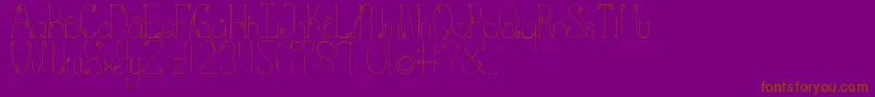 フォントEden – 紫色の背景に茶色のフォント