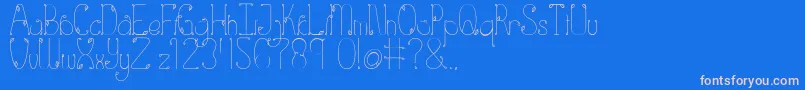 Eden Font – Pink Fonts on Blue Background