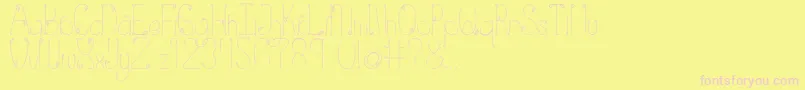 Eden Font – Pink Fonts on Yellow Background