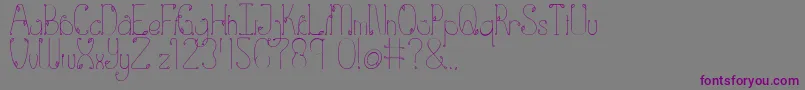 Шрифт Eden – фиолетовые шрифты на сером фоне