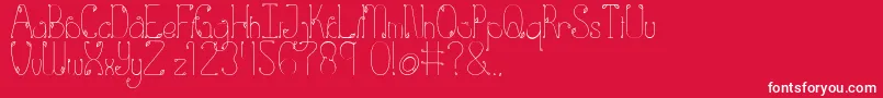 Eden Font – White Fonts on Red Background