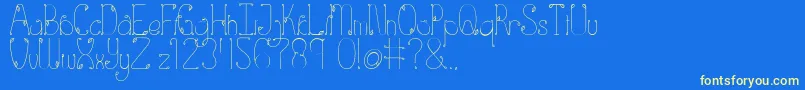 Eden Font – Yellow Fonts on Blue Background