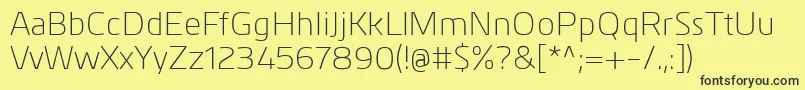 KuroLight Font – Black Fonts on Yellow Background