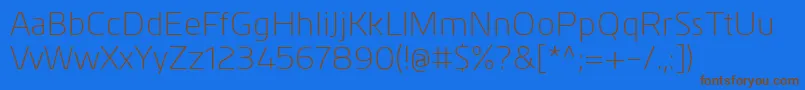 KuroLight Font – Brown Fonts on Blue Background