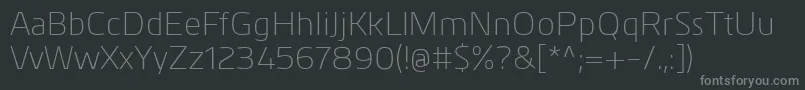 フォントKuroLight – 黒い背景に灰色の文字