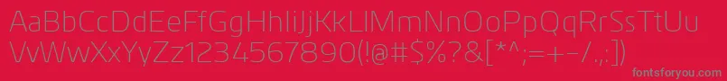フォントKuroLight – 赤い背景に灰色の文字