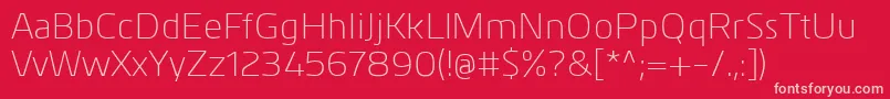 Шрифт KuroLight – розовые шрифты на красном фоне