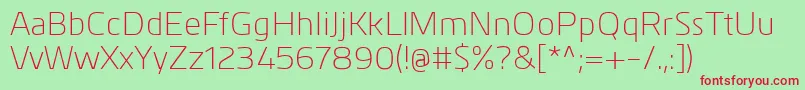 KuroLight Font – Red Fonts on Green Background