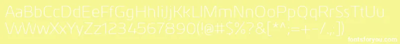 KuroLight Font – White Fonts on Yellow Background