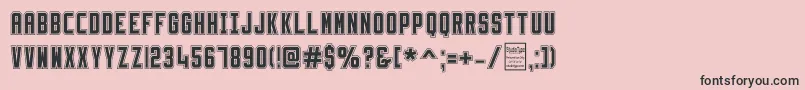 フォントSlimfitCollegeDemo – ピンクの背景に黒い文字