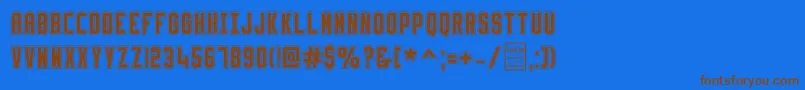Шрифт SlimfitCollegeDemo – коричневые шрифты на синем фоне