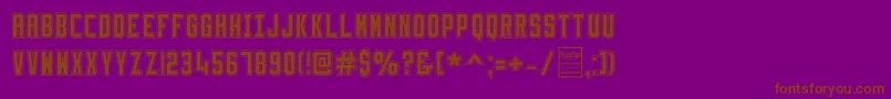 Шрифт SlimfitCollegeDemo – коричневые шрифты на фиолетовом фоне