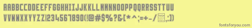 フォントSlimfitCollegeDemo – 黄色の背景に灰色の文字